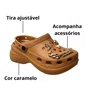 Crocs Nuvem Feminino Caramelo Acompanha Acessórios 