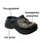 Crocs Nuvem Feminino Preto Acompanha Acessórios 
