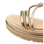Flat Bebecê Feminina Dourado Tira Cravejada 