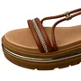 Flat Bebecê Feminina Pecan Tira Cravejada 
