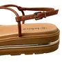 Flat Bebecê Feminina Pecan Tira Cravejada 