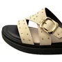 Flat Dakota Feminino Machiato Fivela Dourada