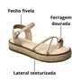Flat Sua Cia Feminino Areia Ferragem Dourada 