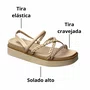 Flat Sua Cia Feminino Areia Tira Cravejada 
