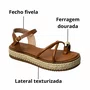 Flat Sua Cia Feminino Casca Ferragem Dourada 