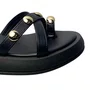 Flat Sua Cia Feminino Preto Ferragens Douradas