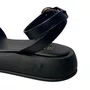 Flat Sua Cia Feminino Preto Ferragens Douradas