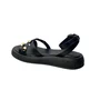 Flat Sua Cia Feminino Preto Ferragens Douradas