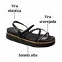 Flat Sua Cia Feminino Preto Tira Cravejada 
