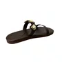 Flat Via Scarpa Feminino Macchiato Ferragens Douradas 
