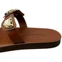 Flat Via Scarpa Feminino Tiramissu Ferragens Douradas 