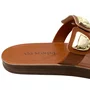 Flat Via Scarpa Feminino Tiramissu Ferragens Douradas 