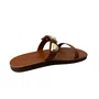 Flat Via Scarpa Feminino Tiramissu Ferragens Douradas 