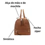 Mochila Wj Feminina Caramelo Alça Regulavél