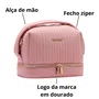 Necessaire Chenson Feminina Rosa Fecho Zíper 