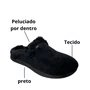 Pantufa Pegada Feminina Preto Peluciado