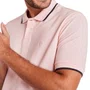 Polo Básica Masculina Gola Frisos Rosa