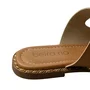 Rasteirinha Beira Rio Feminina Camel Ferragem Dourada 