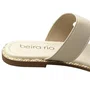 Rasteirinha Beira Rio Feminino Branco Off Ferragem Dourada 