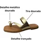 Rasteirinha Beira Rio Feminino Dourado 