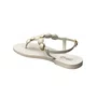 Rasteirinha Helena Be Feminina Off White Fecho Fivela 