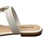 Rasteirinha Mississipi Feminina White Ferragem Dourada 