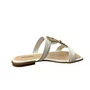 Rasteirinha Mississipi Feminina White Ferragem Dourada 