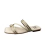 Rasteirinha Moleca Feminina Branca Off Dourado 