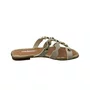 Rasteirinha Moleca Feminina Branco Off Dourado 