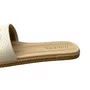 Rasteirinha Moleca Feminina Branco Off Fivela Dourada
