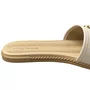 Rasteirinha Moleca Feminina Branco Off Fivela Dourada