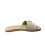 Rasteirinha Moleca Feminina Branco Off Fivela Dourada