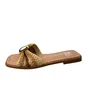 Rasteirinha Moleca Feminina Multi Nude Ferragem Dourada 