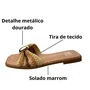 Rasteirinha Moleca Feminina Multi Nude Ferragem Dourada 