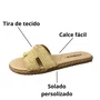 Rasteirinha Moleca Feminina Natural Texturizada 