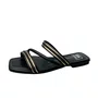 Rasteirinha Moleca Feminina Preto Dourado 