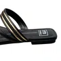 Rasteirinha Moleca Feminina Preto Dourado 