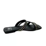 Rasteirinha Moleca Feminina Preto Dourado 