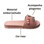Rasteirinha Molekinha Feminina Rosa Acessórios 