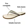 Rasteirinha Molekinha Infantil Feminina Branco Off Tira Cravejada