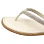 Rasteirinha Molekinha Infantil Feminina Branco Off Tira Cravejada