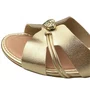 Rasteirinha Molekinha Infantil Feminina Dourado Ferragem Dourada