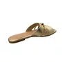 Rasteirinha Molekinha Infantil Feminina Dourado Ferragem Dourada