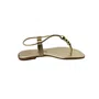Rasteirinha Santa Lolla Feminina Ouro Light Ferragens Douradas 