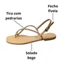 Rasteirinha Santa Lolla Feminina Palha Tira Cravejada 