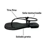 Rasteirinha Santa Lolla Feminina Preta Ferragem Prata 