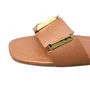 Rasteirinha Santinelli Feminina Blush Ferragens Douradas 