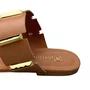 Rasteirinha Santinelli Feminina Blush Ferragens Douradas 