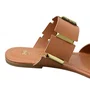 Rasteirinha Santinelli Feminina Blush Ferragens Douradas 