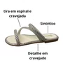 Rasteirinha Santinelli Feminina Marfim Cravejada 